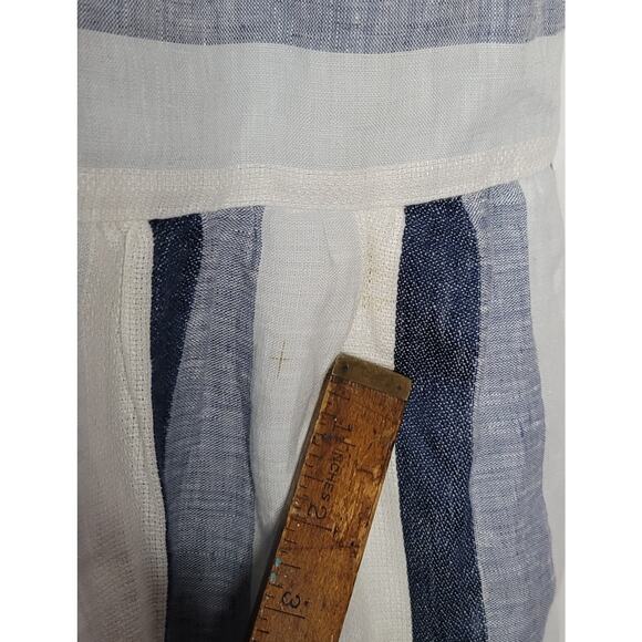J Crew- Point Sur- Linen Striped A Line Dress- size 12 - Picture 10 of 10